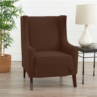 Harlowe Wingback Box Cushion Chair Slipcover By Ebern Designs