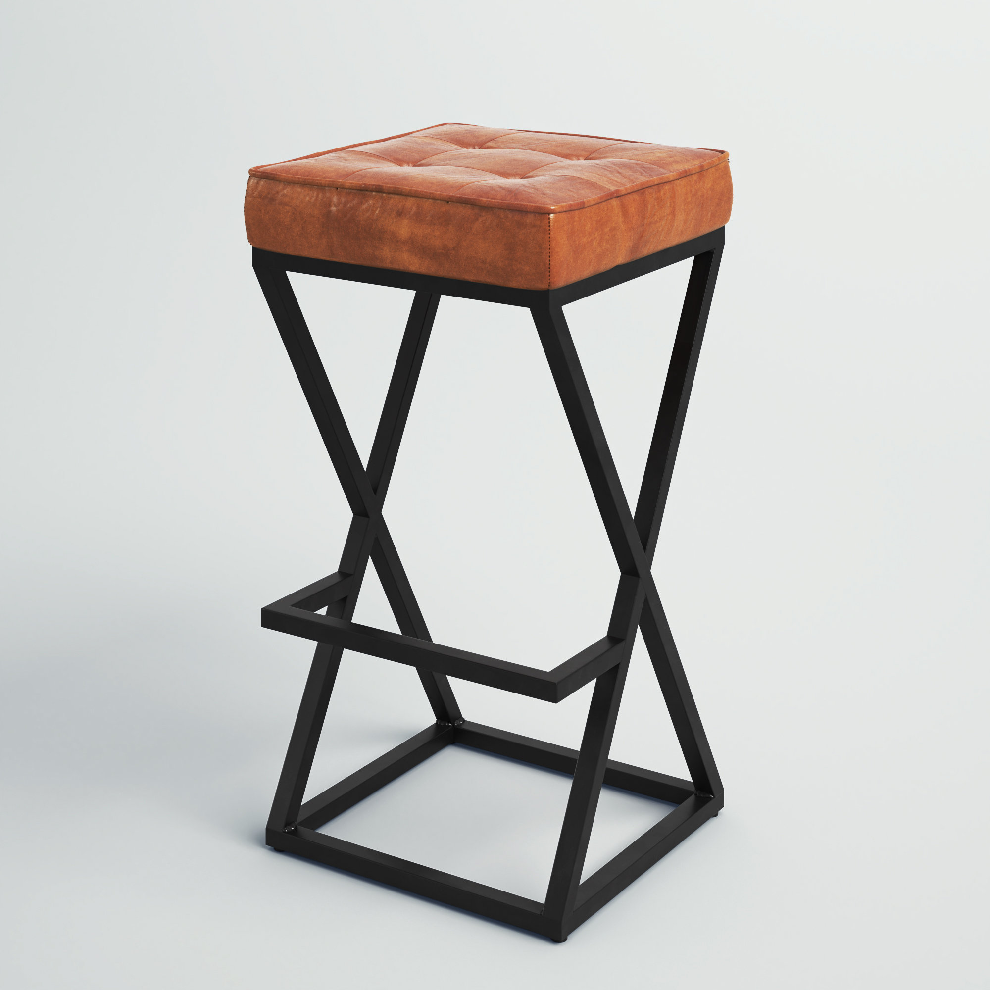 real leather stool