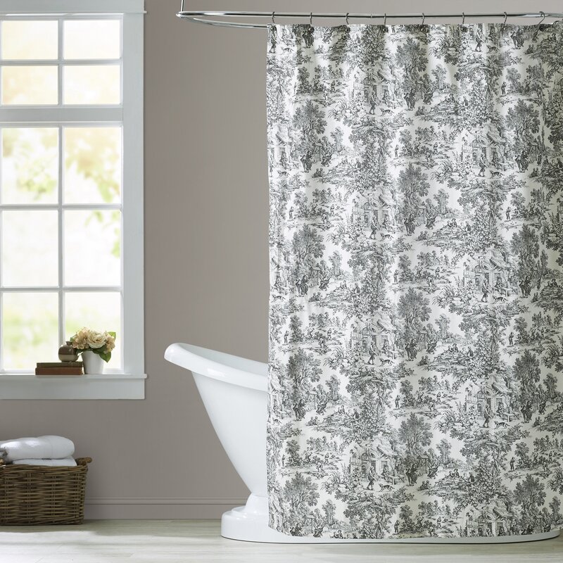 toile shower curtain and valance