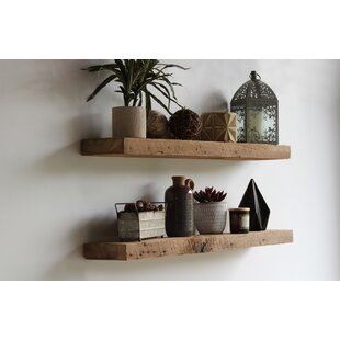 Country Rustic Wood Floating Shelf Distressed Pine w/ Reclaimed Railroad Spike 