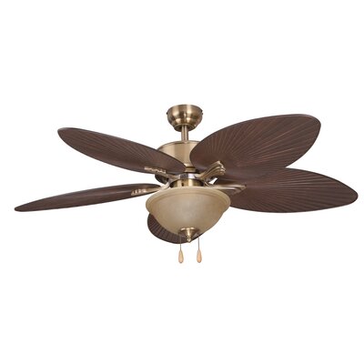 Bay Isle Home 52 Inch Bounds Bowl Light 5 Blade Ceiling Fan Finish