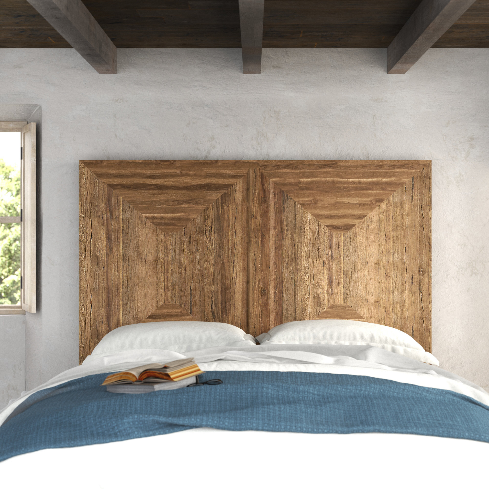 Birch Lane™ Hadlow Solid Wood Panel Headboard | Wayfair