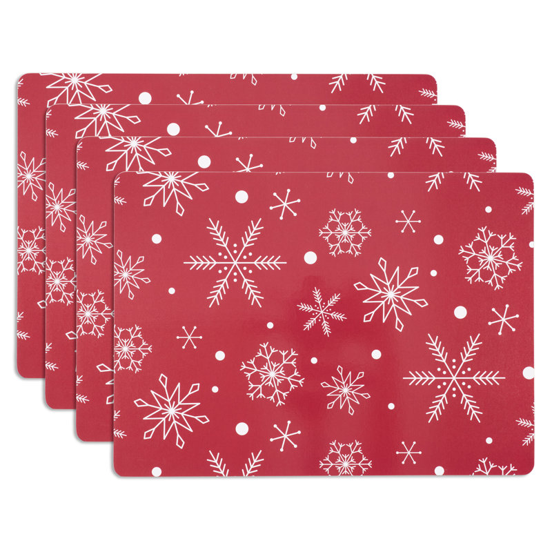 The Holiday Aisle Schwager Snowflake 16 Cork Placemat Wayfair
