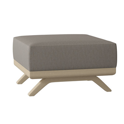 Merced Ottoman Maria Yee Leg Color Dove Body Fabric Acadia Quartz