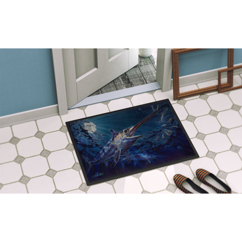Breakwater Bay Ferdinand Prince Of Darkness Swordfish 36 In X 24 In Non Slip Outdoor Door Mat Wayfair
