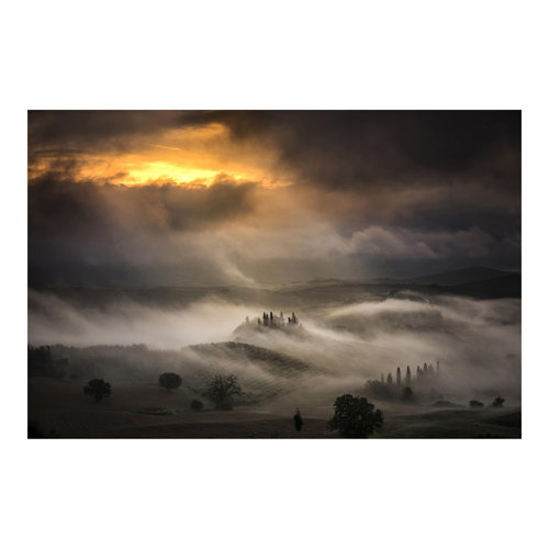 Waves of Fog 3.2m x 4.8m Textured Matte Peel & Stick Wall Mural East Urban Home