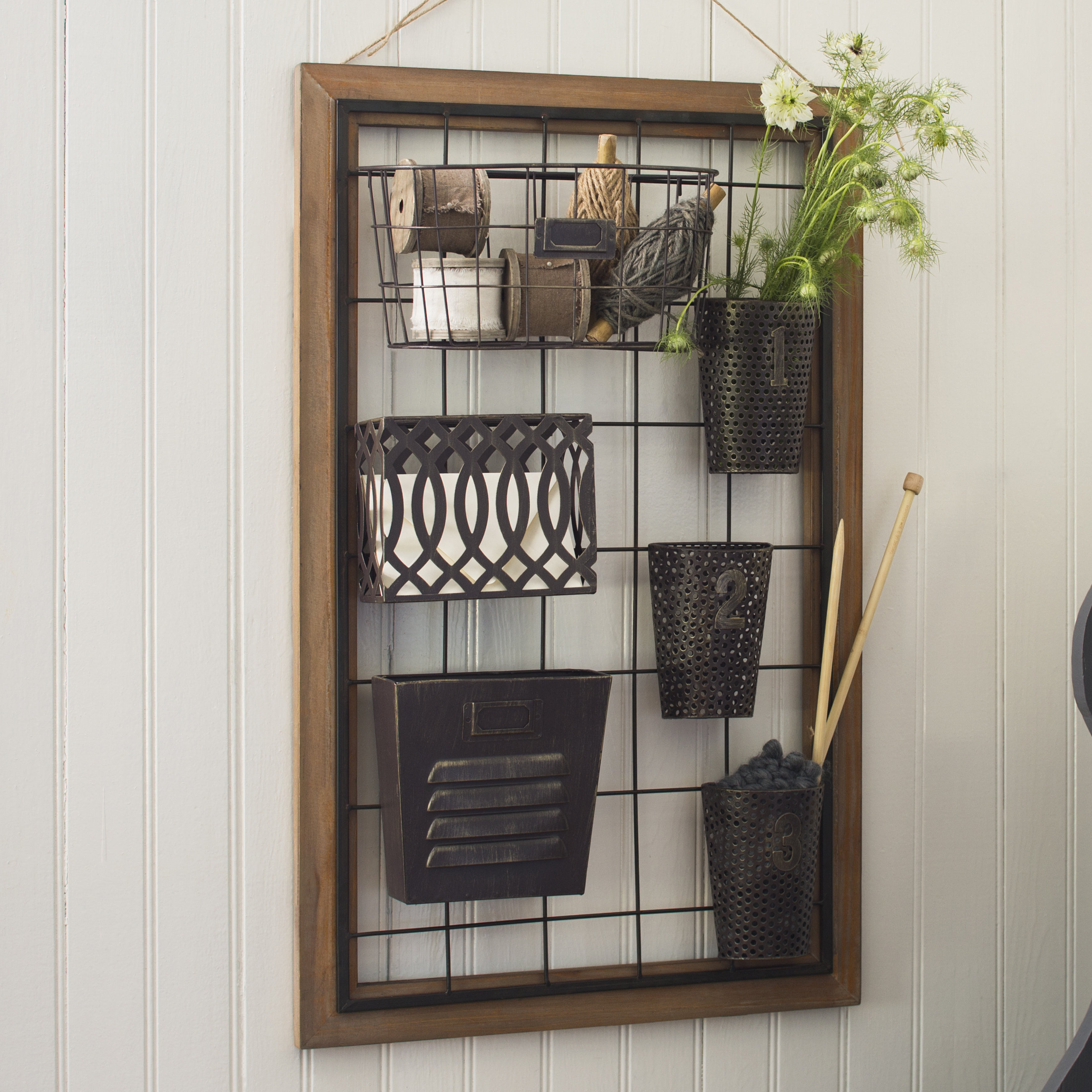 Yair Wall Storage Organizer With Wall Baskets Reviews Birch Lane