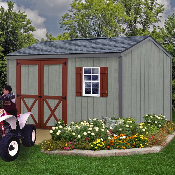 x 10 ft Wood Storage Shed Kit with Floor Cypress 12 ft 