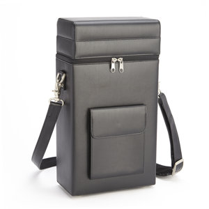 Royce Leather Double Wine Carrying Case in Bonded Leather