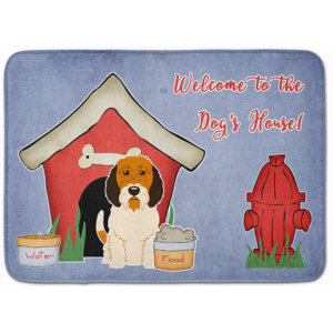 Dog House Petit Basset Griffon Veenden Memory Foam Bath Rug