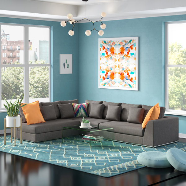 Wade Logan Moore Living Reversible Sectional Reviews Wayfair