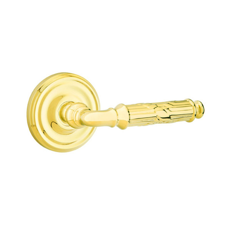 Emtek Privacy Ribbon Reed Lever With Regular Rose Wayfair