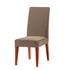 Stretch Pinstripe Dining Chair Slipcov..