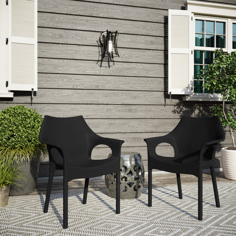Wrought Studio Rockwell Carina Weatherproof Patio Chair Reviews Wayfair