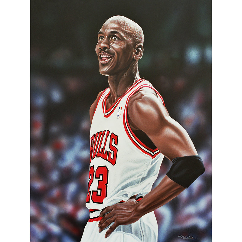East Urban Home Michael Jordan Chicago Bulls Rectangle Oil