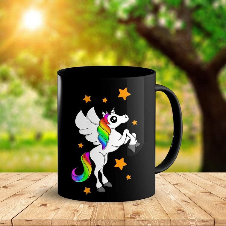 Unicorn Novelty Mug Joke Tea Coffee 11oz White Mugs Funny Gift Office Cup 