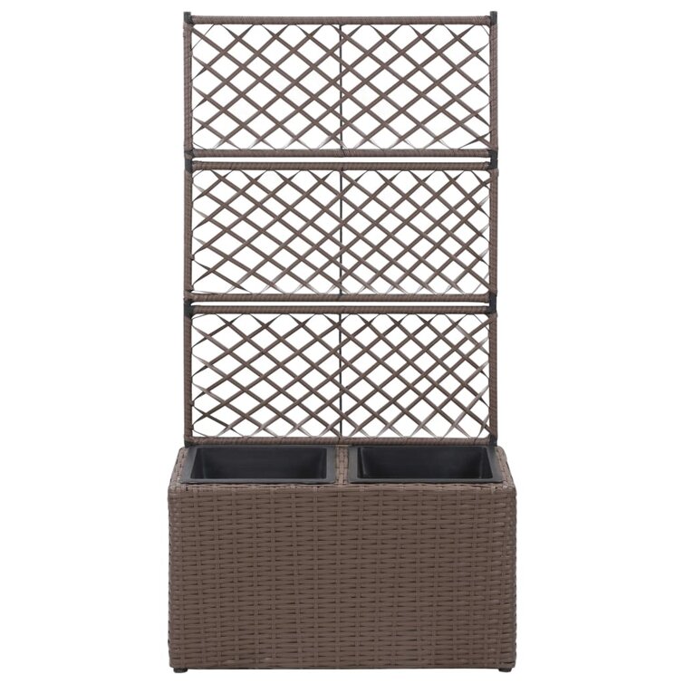 Freeport Park Blumentopf Newsome Aus Rattan Mit Spalier Bewertungen Wayfair De