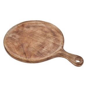 Rustic Wood Round Cutting Board with Handle