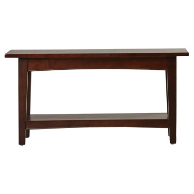 Three Posts Round Hill Wood Storage Bench Color Cherry