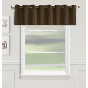 42 x 18 Inch LORDTEX Black Valances for Windows 1 Panel Thermal Insulated Room Darkening Kitchen Curtain Valances Rod Pocket Bathroom Valances for Living Room Bedroom Cafe