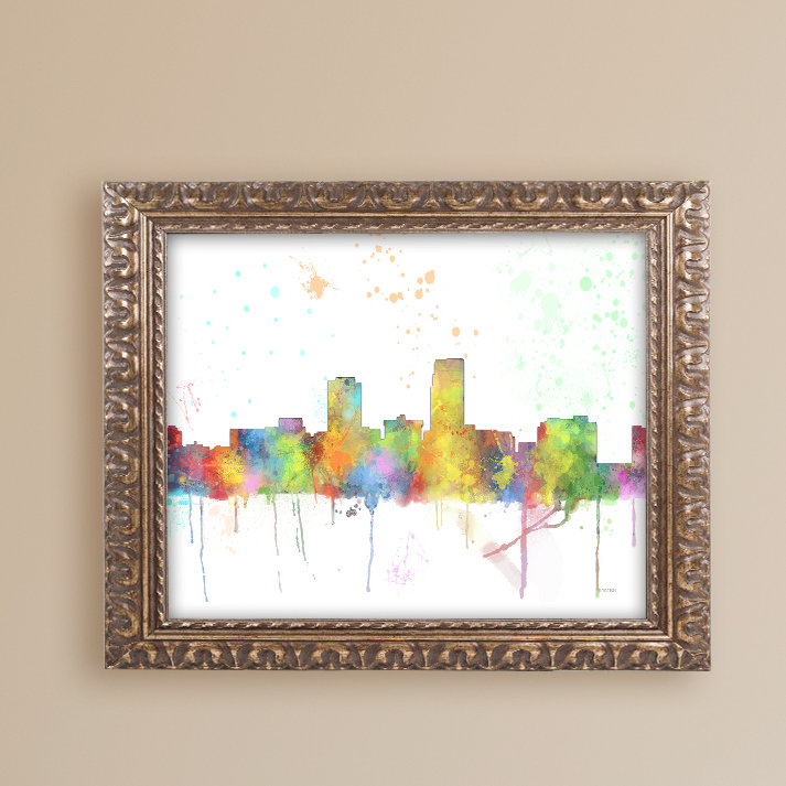 Trademark Art Omaha Nebraska Skyline Mclr 1 Ornate Framed