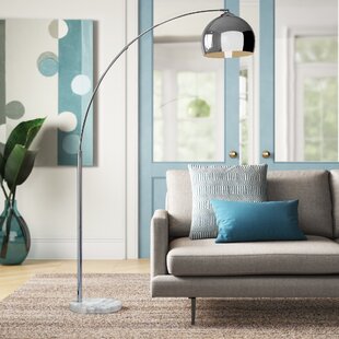 70" Silver 3 Light Arc Floor Lamp Infinite Dimming White Shade Over Sofa Office 
