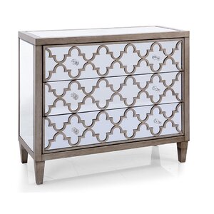 Apsley Mirrored 3 Drawer Accent Chest