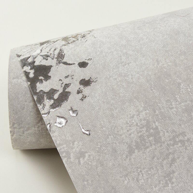 ebern designs misty grey distressed dandelion wallpaper wayfair wayfair