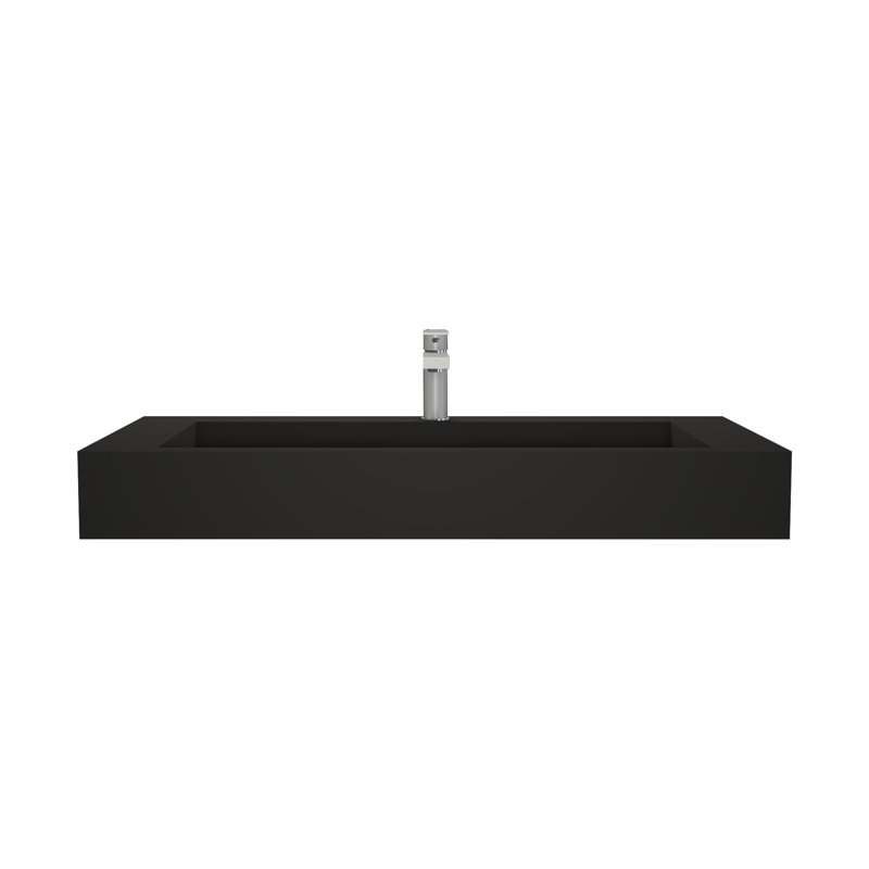 Castellousa Boyter Black Rectangular Wall Mount Bathroom Sink Wayfair