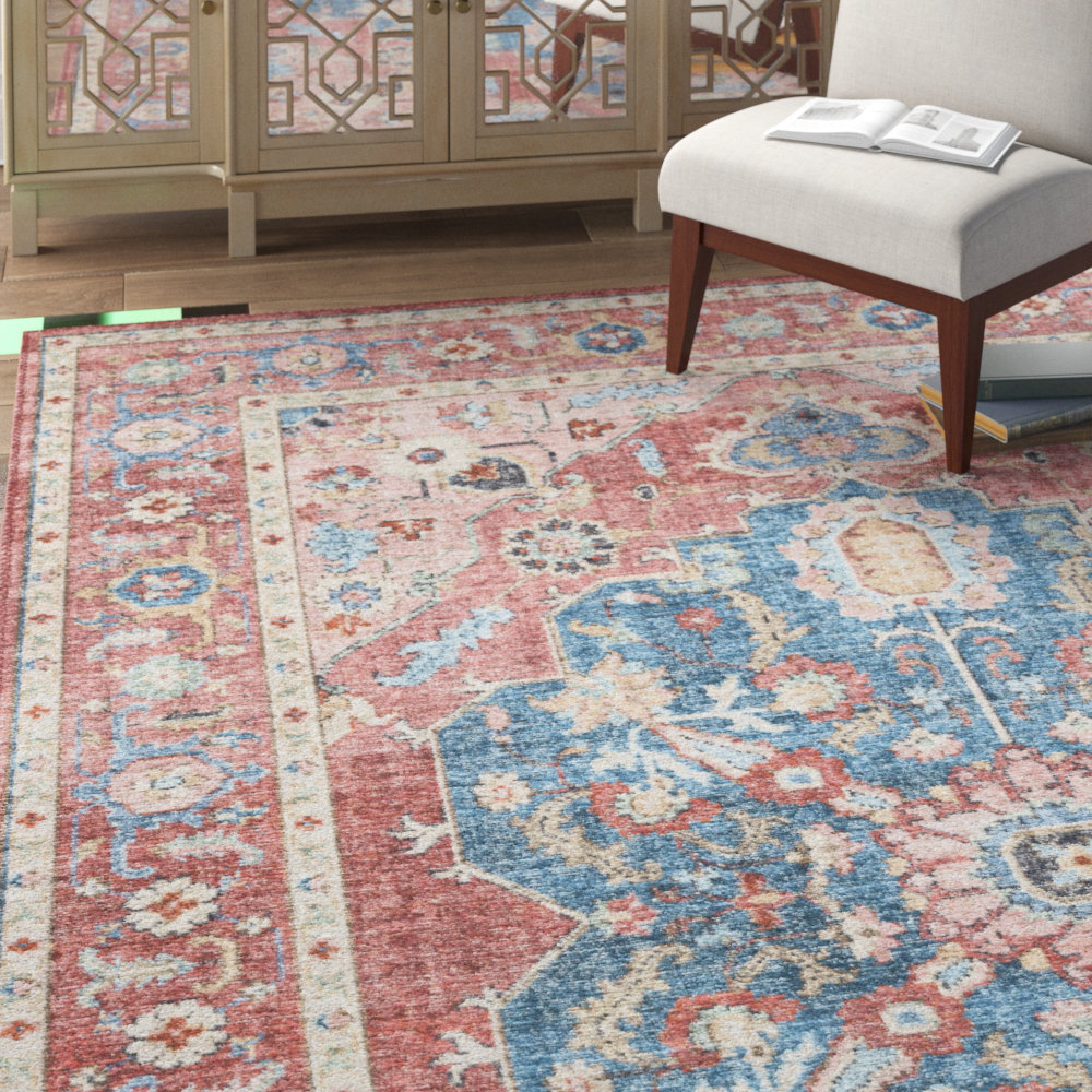 Bungalow Rose Skye Oriental Brick Ocean Area Rug Reviews Wayfair Skye Oriental Brick Ocean Area Rug