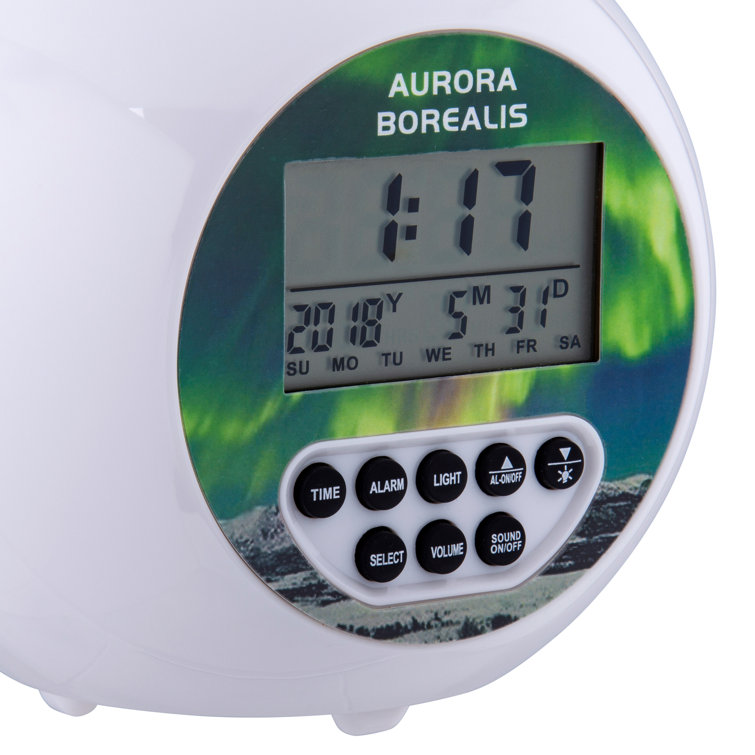 Ctgbrands Aurora Borealis Projector 2 Light Tabletop Clock Reviews Wayfair