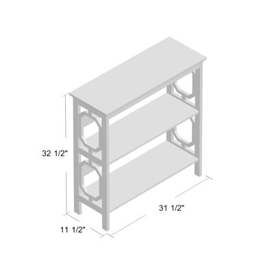Rumbell 32.5" H x 31.5'' W Wood Standard Bookcase