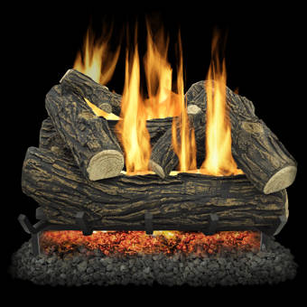 Barton Vented Natural Gas Propane Fireplace Log Set Wayfair