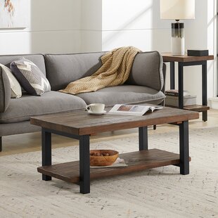 carbon loft oliver modern rustic wood coffee table