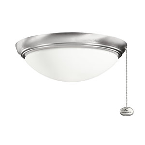Low Profile 1-Light Bowl Ceiling Fan Light Kit