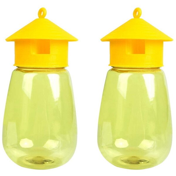 Reusable Non-Toxic Indoor/Outdoor Catcher Fruit Fly Bottle Top Trap 2 Pack 