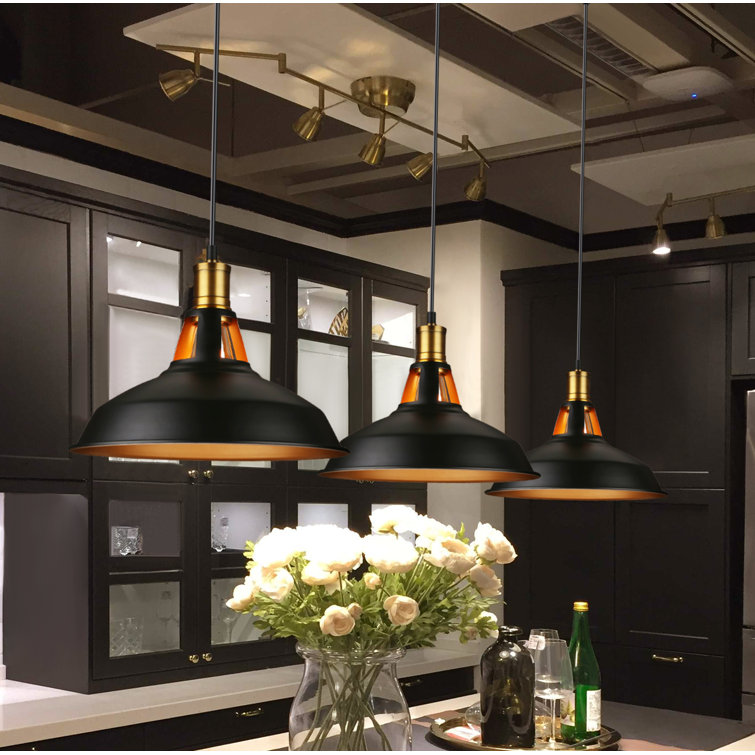 Industrial Metal Pendant Light for Kitchen Island, Pool Table, Dining Room,  Aluminum Sockets