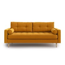 mustard yellow 3 seater sofa