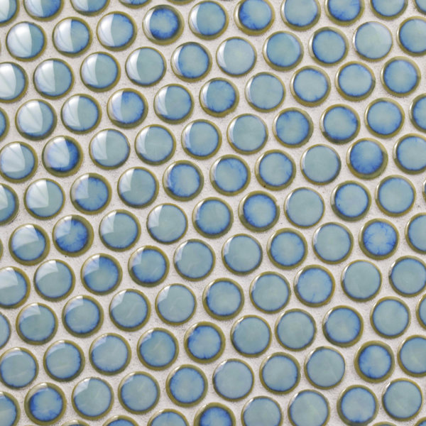 EliteTile Penny 0.8" x 0.8" Porcelain Mosaic Tile in ...