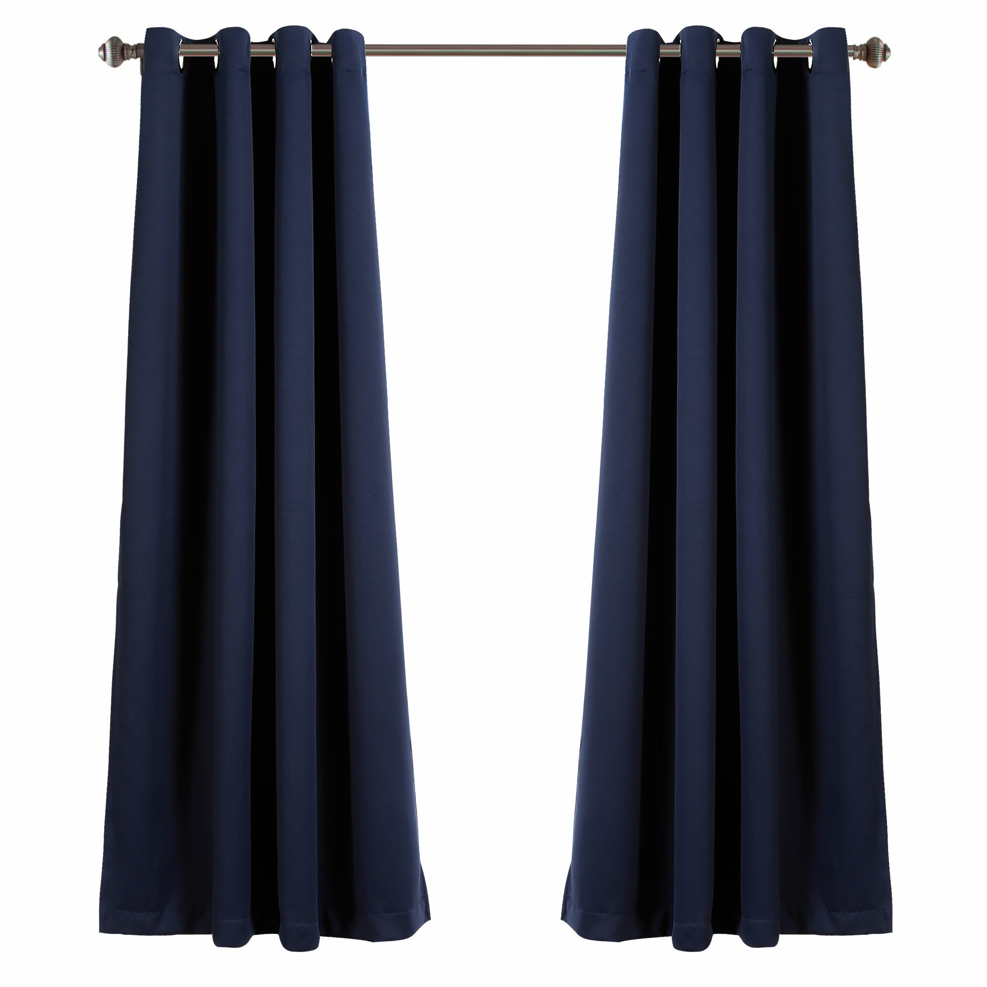 EID NAVY TEAL Insulated Lined Blackout Grommet Window Curtain Panel PAIR 