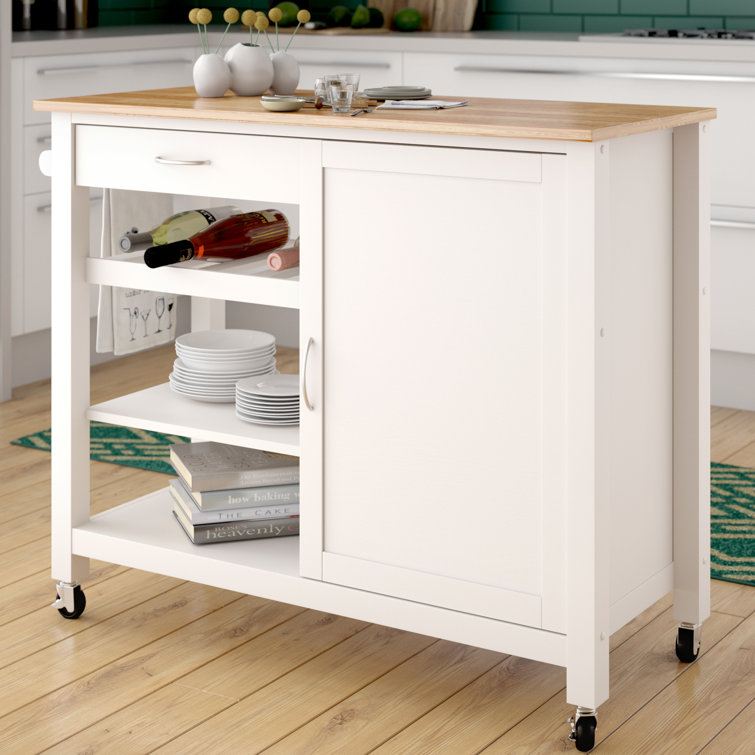 Latitude Run Monongah Wood Kitchen Cart Reviews Wayfair