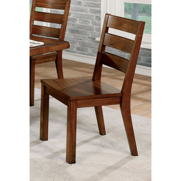 Williston Forge Govea Ladder Back Side Chair In Brown Cherry Reviews Wayfair