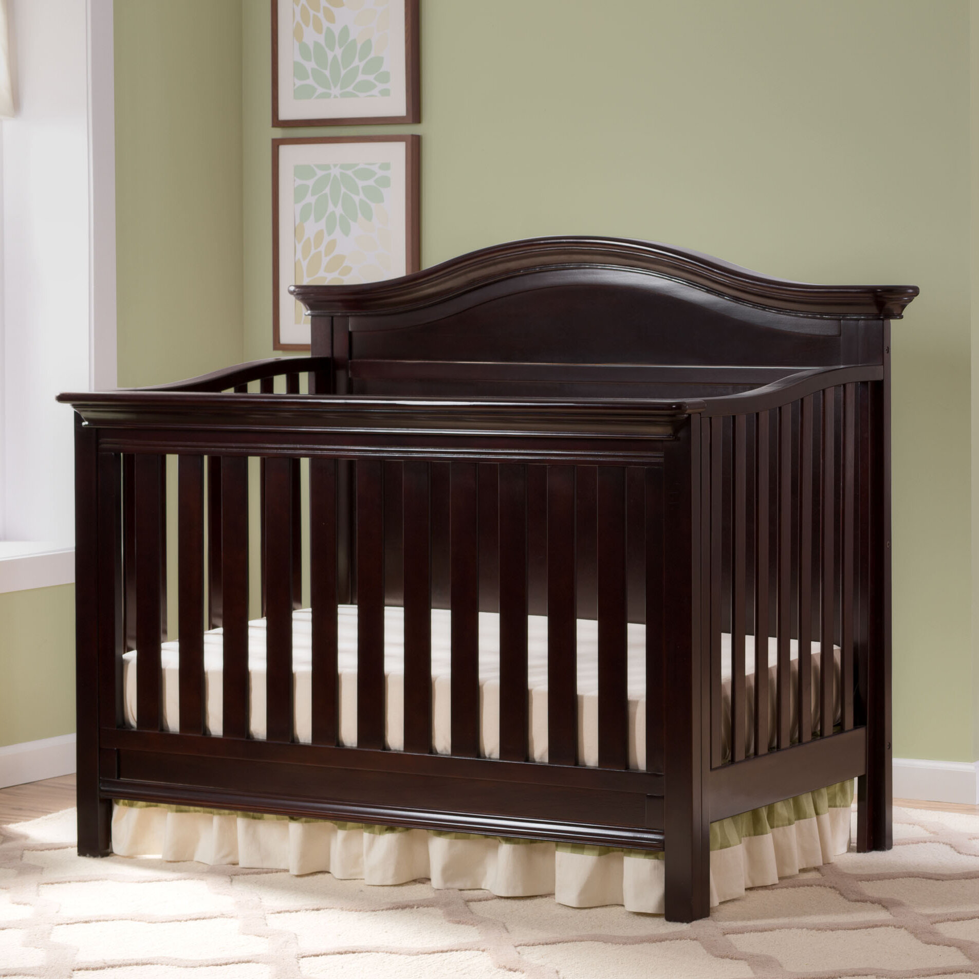 dark brown crib