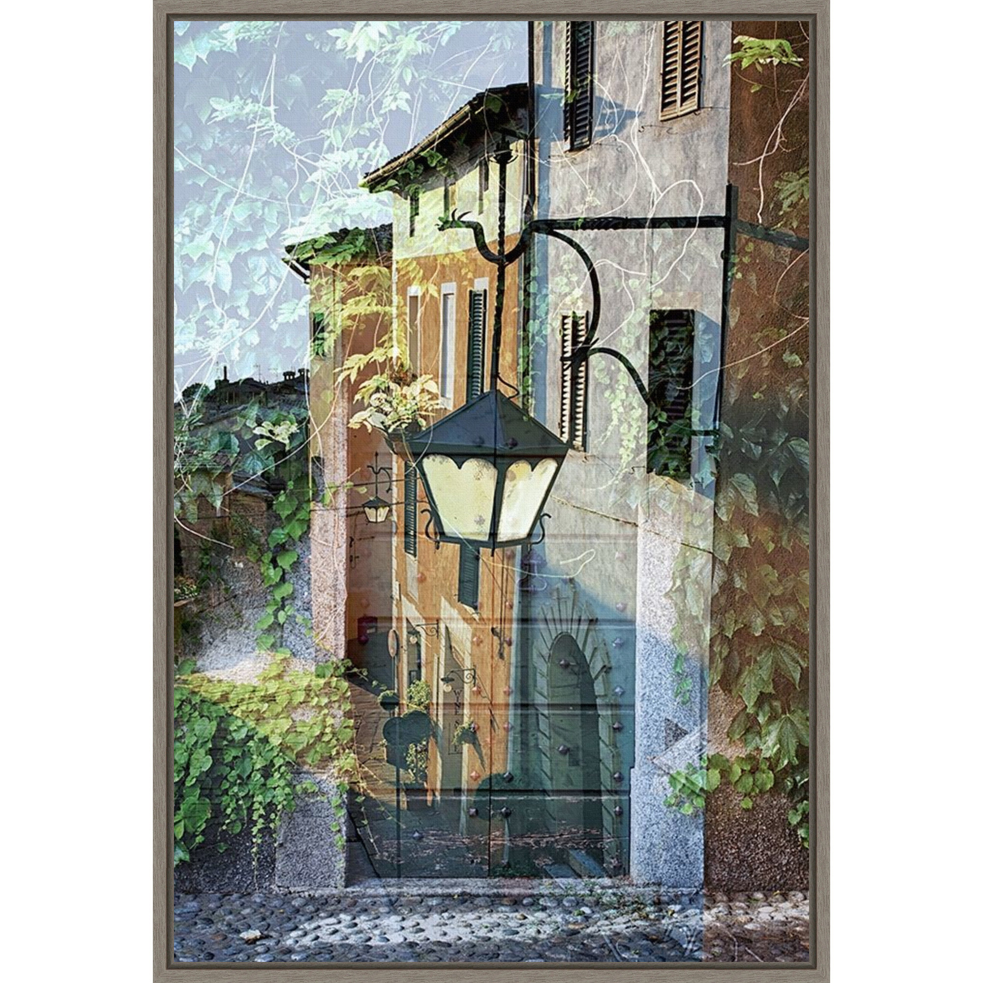 Winston Porter Montalcino Lampione 1 Street Lamp By Alan Blaustein Floater Frame Painting Print On Canvas Wayfair