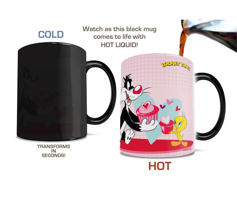 Morphing Mugs Looney Tunes Sylvester And Tweety Bird Sweet Together Valentines Day Heat Reveal Ceramic Coffee Mug Wayfair