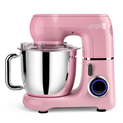 Mini Angel Stand Mixer,10-Speed 5.5QT Kitchen Electric Mixer With DIY Color Stickers,Tilt-Head Food Mixer With Dough Hook, Wire Whip, Flat Beater, Sta