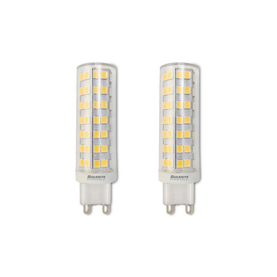 6.5 watt (70 watt equivalent), t6 led, dimmable light bulb, warm white g9/bi-pin base