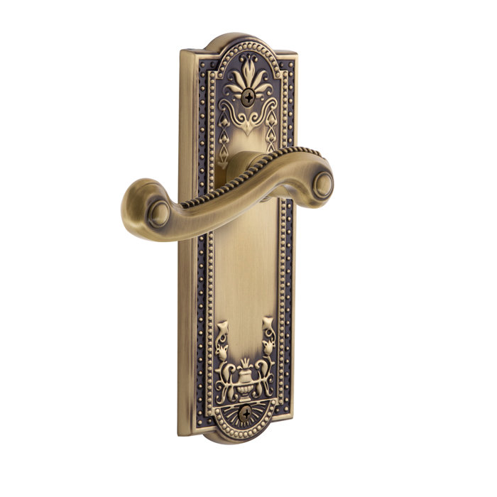 Grandeur Newport Single Dummy Door Lever With Parthenon Long Plate