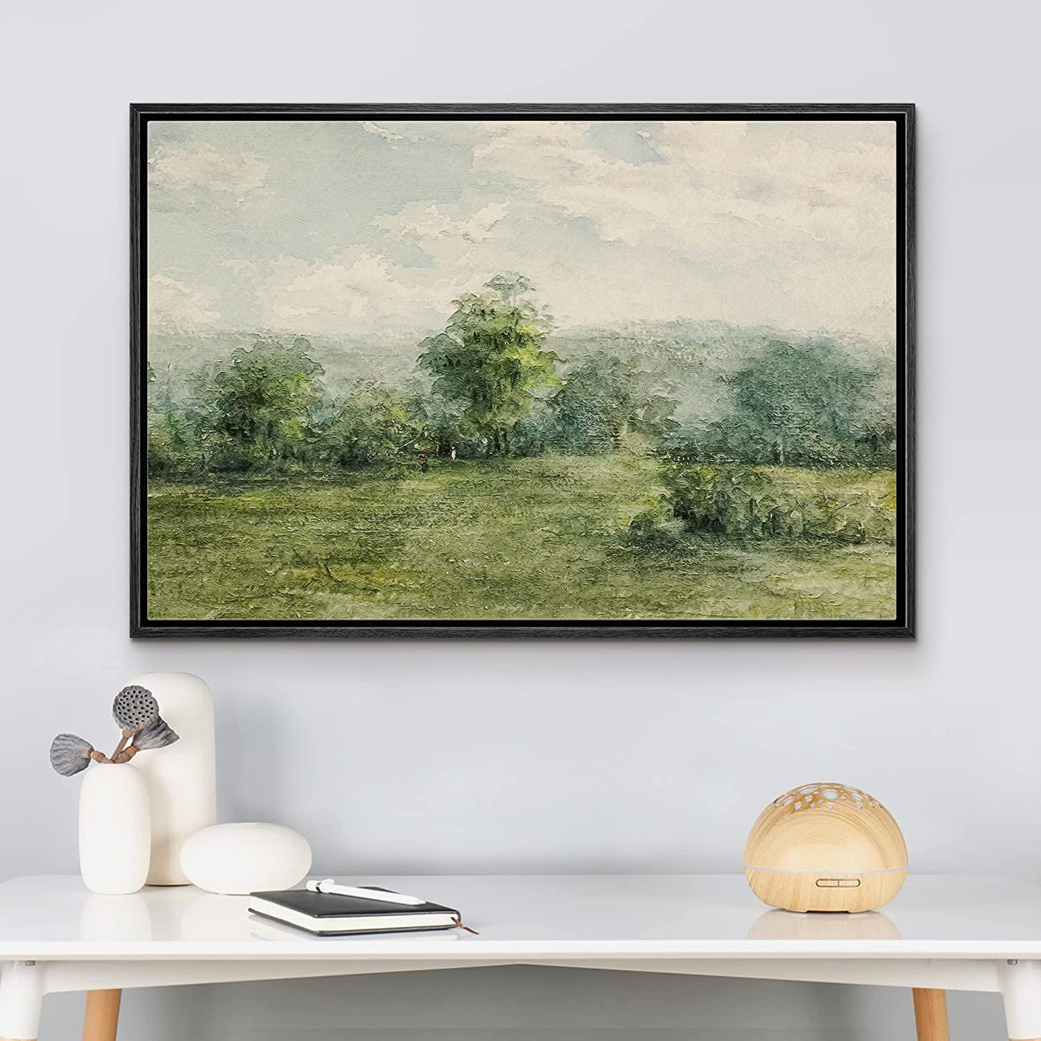 SIGNLEADER Pastel Green Tree Forest Landscape Nature Wilderness ...