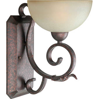 Crystorama Norwalk 1 Light Bronze Umber Armed Sconce Wayfair